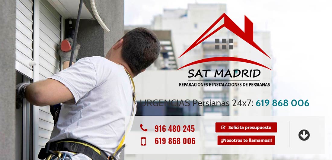 SAT Madrid, Reparaciones e Instalaciones de persianas, estrena su página web